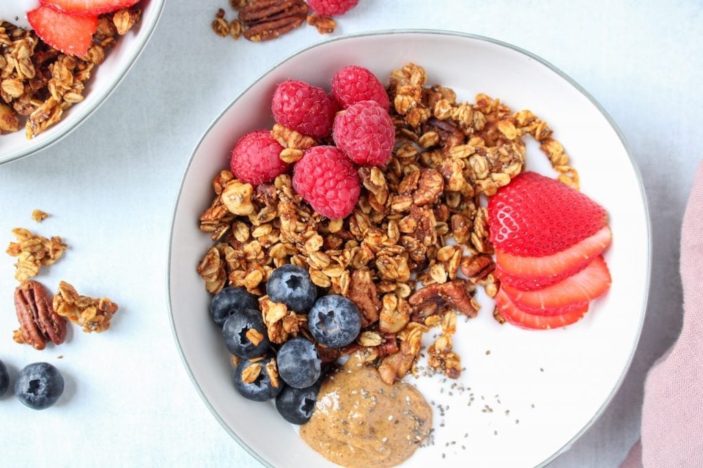 Sweet Potato Granola With Maple Syrup - Plant Based Jess