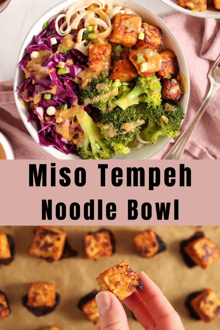 Miso Tempeh Noodle Bowl Plant Based Jess