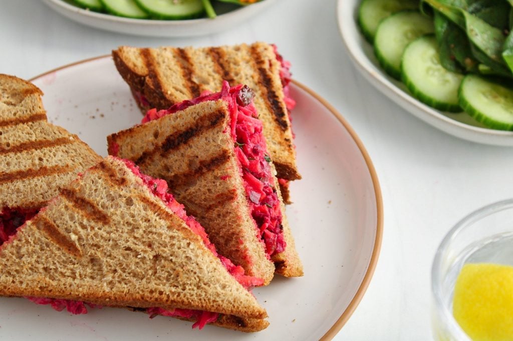 Beetroot And Pickle Sandwich Plant Based Jess