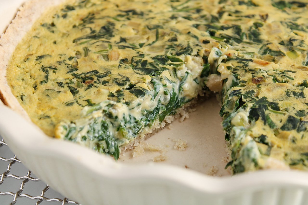 Vegan Spinach Quiche (Gluten-Free) - Plant Based Jess