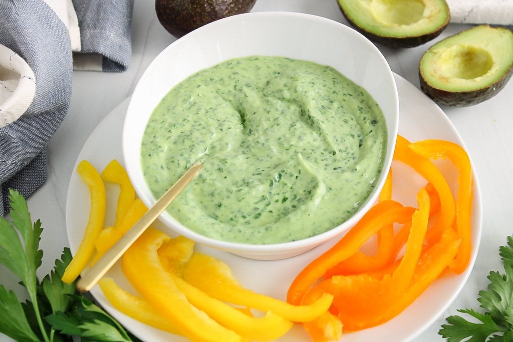 Avocado Green Goddess Dressing (and Dip!) - No Spoon Necessary