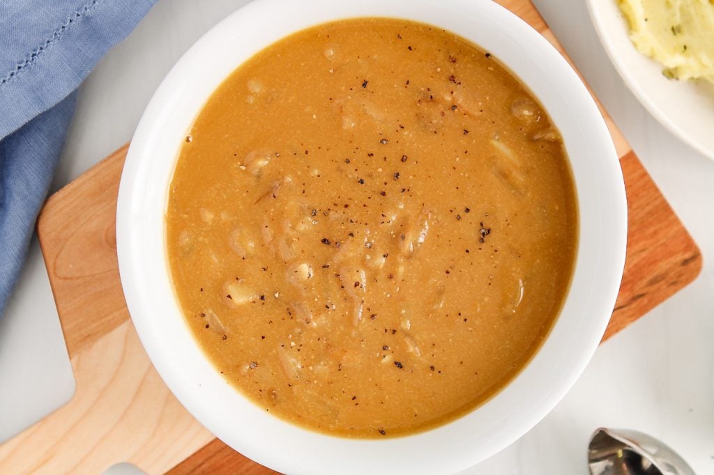 Vegan Onion Gravy with Oil Free Option This Healthy Kitchen