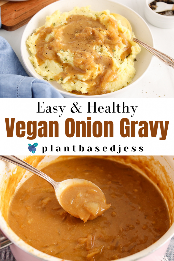 Vegan Onion Gravy with Oil Free Option This Healthy Kitchen