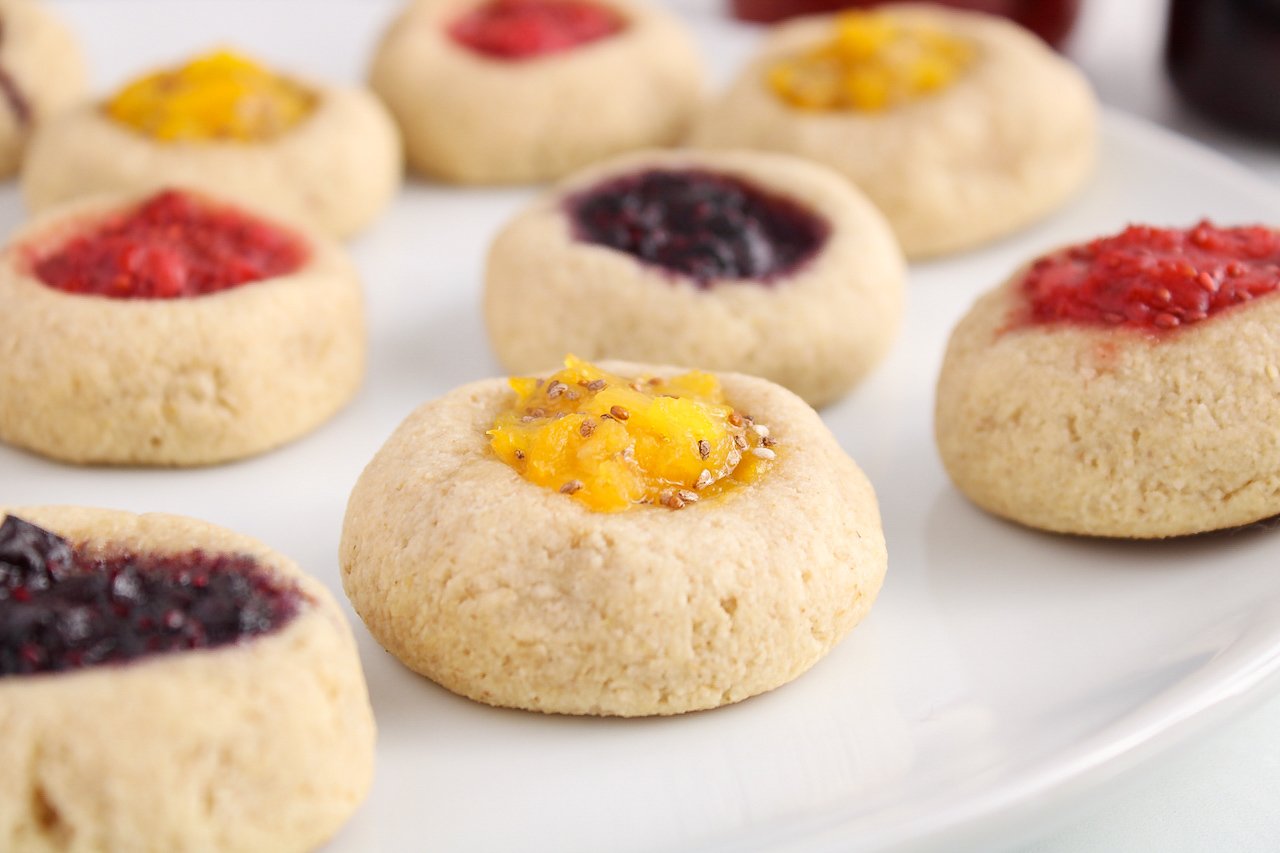 Almond flour Thumbprint Cookies (GlutenFree, Vegan) Plant Based Jess