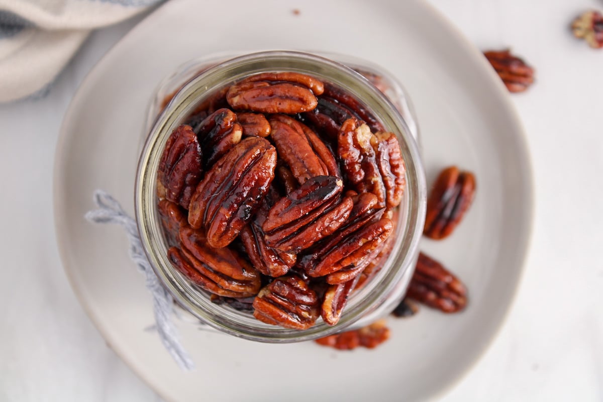 Stove Top Candied Pecans with Maple Syrup (Vegan) Plant Based Jess