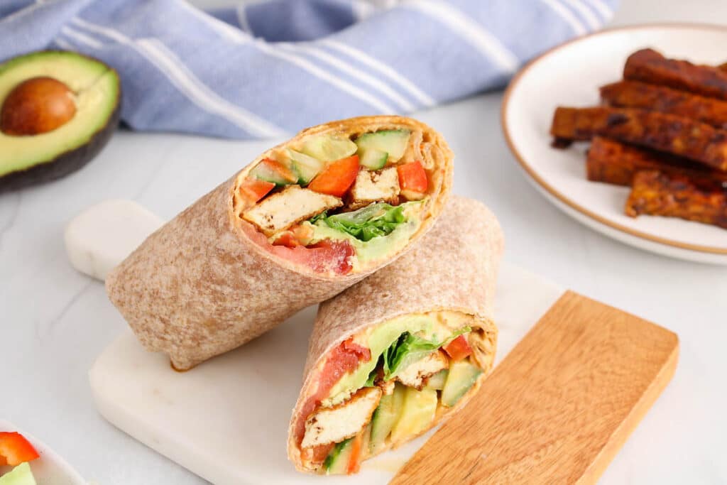 Easy Crusted Tofu Tortilla Wraps (Vegan) - Plant Based Jess