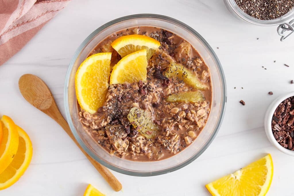 Chocolate Orange Overnight Oats - Plant Based Jess