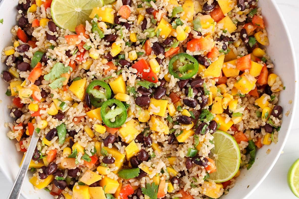 Brown Rice and Quinoa Salad (Southwestern Style) Plant Based Jess