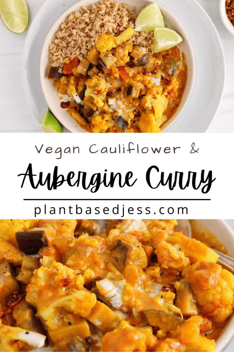 Aubergine and Cauliflower Curry Plant Based Jess