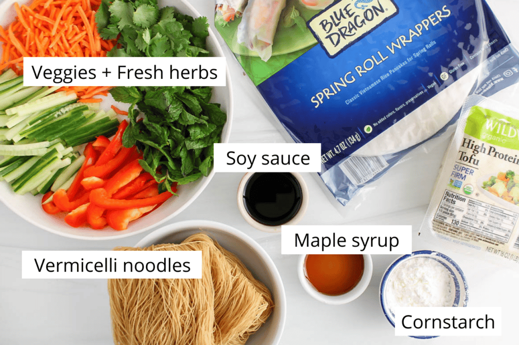 Vegan Rice Paper Rolls with Baked Tofu - Liv Vegan Strong