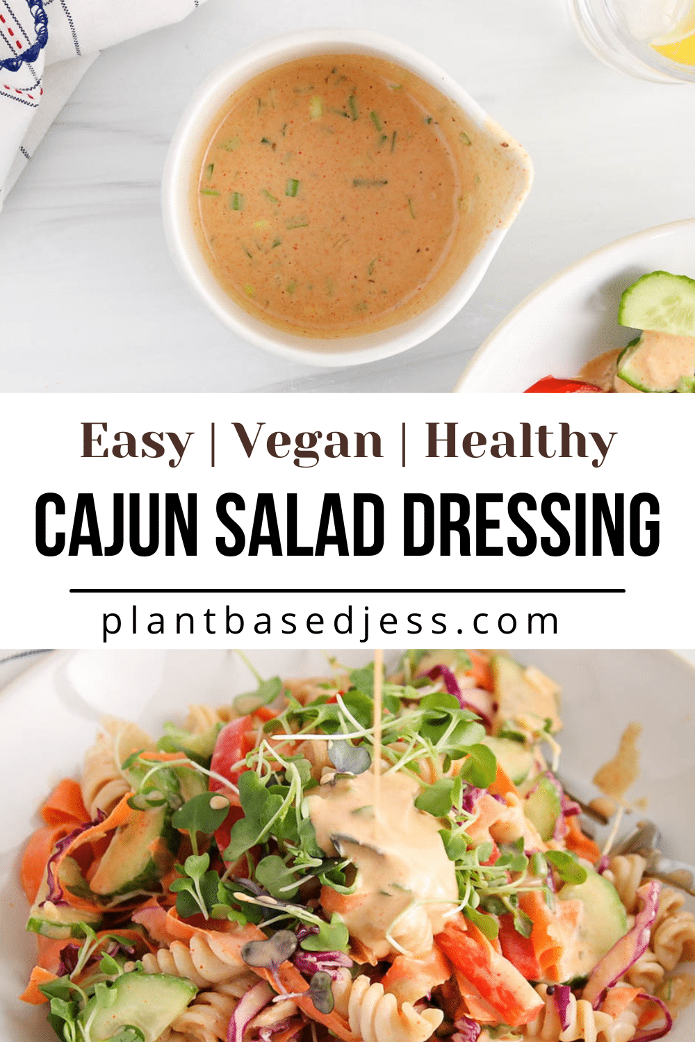 Creamy Cajun Salad Dressing Plant Based Jess