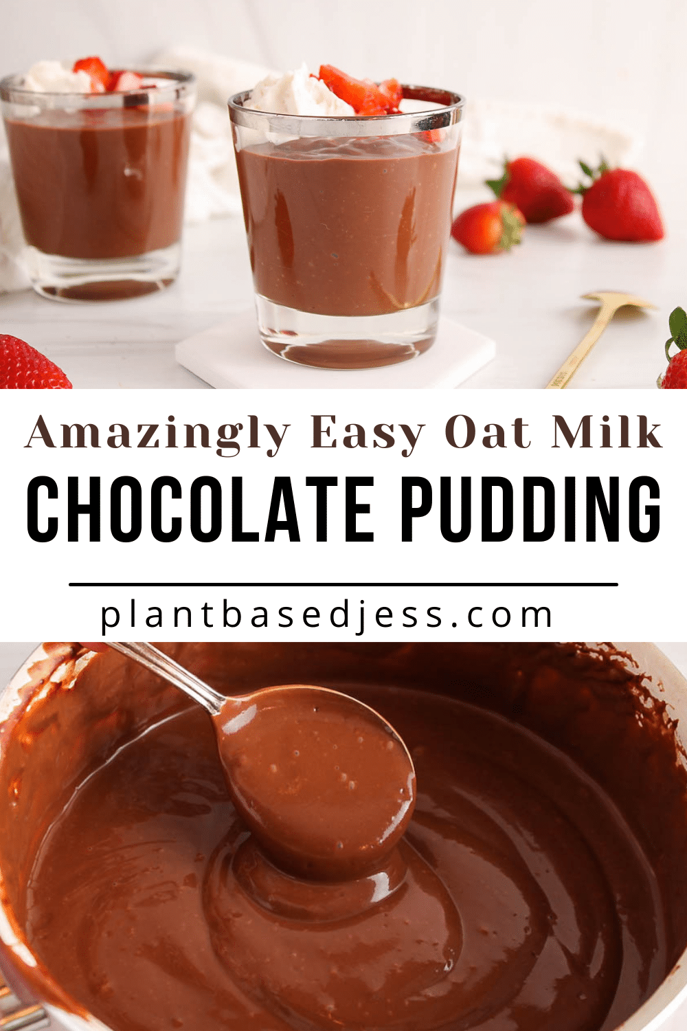Oat Milk Chocolate Pudding (Easy Recipe!) Plant Based Jess