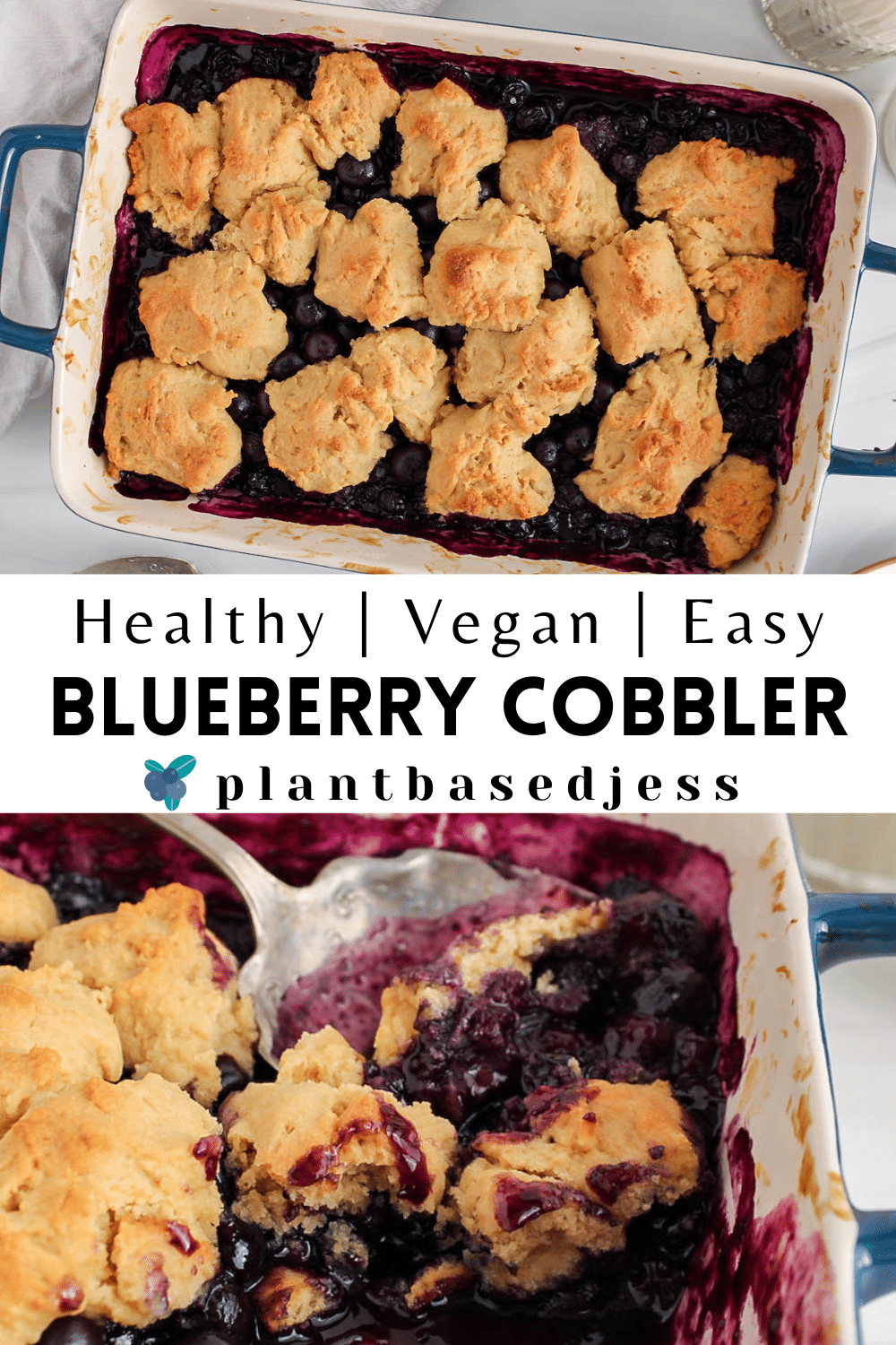 Vegan Blueberry Cobbler Plant Based Jess