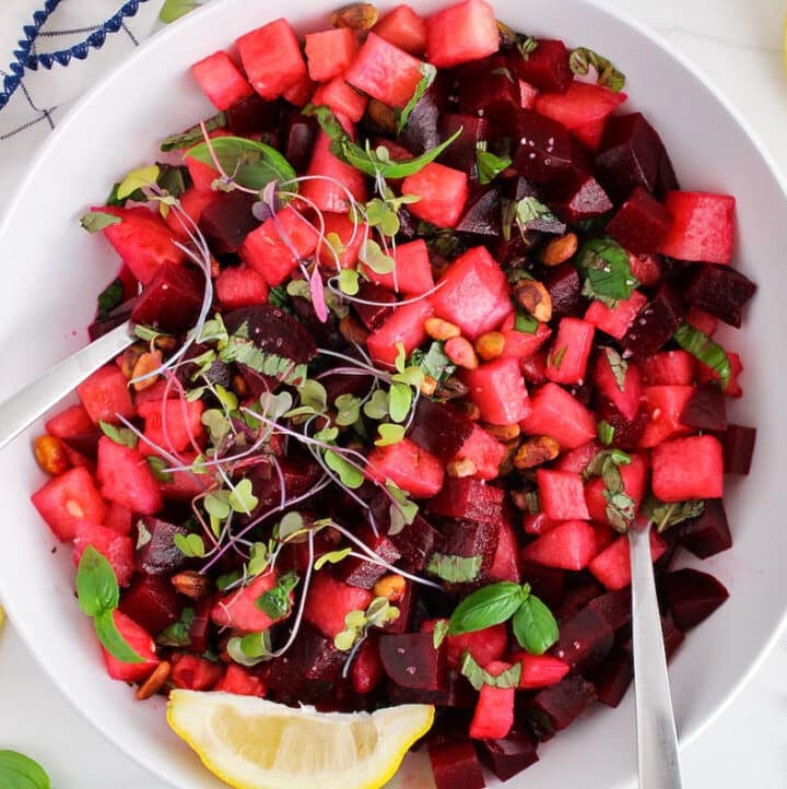 Beet Watermelon Salad - Plant Based Jess
