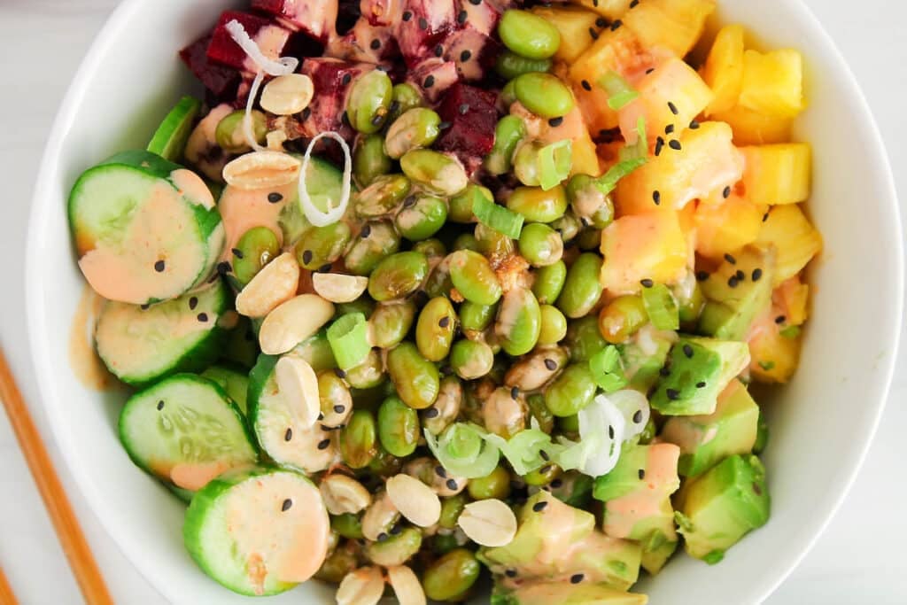 Garlicky Sesame Edamame Salad - Rainbow Plant Life