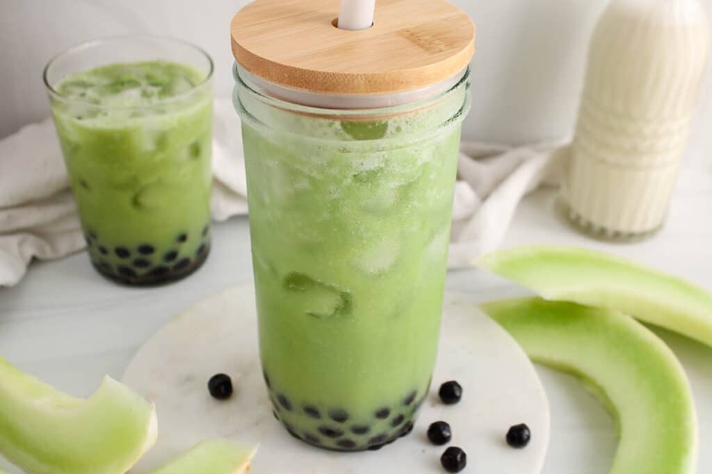 Honeydew Bubble Tea (Boba, Milk Tea) - Plant Based Jess