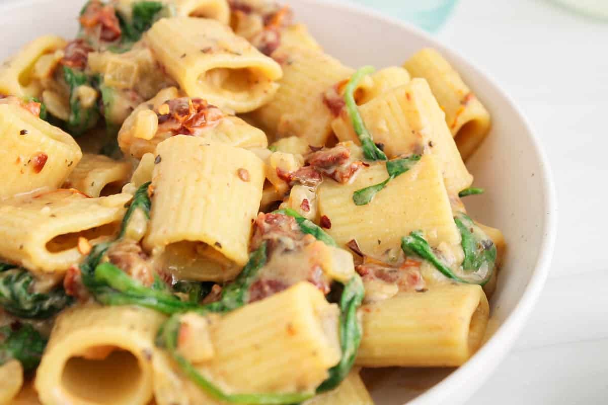 Vegan Creamy Sun-Dried Tomato Pasta - Plant Based Jess
