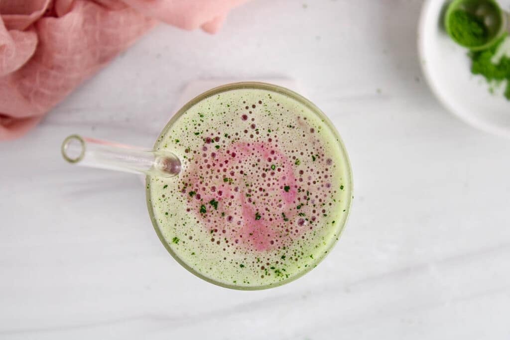 Strawberry Matcha Protein Shake