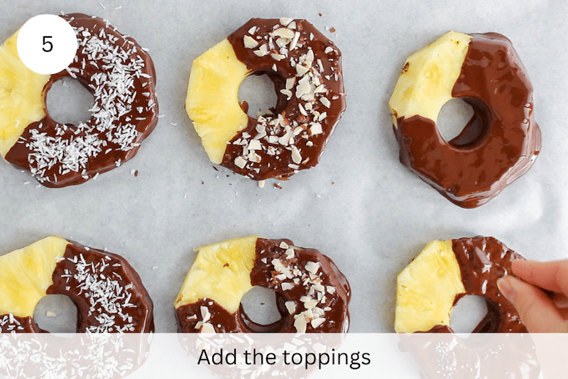 In process picture: add toppings.