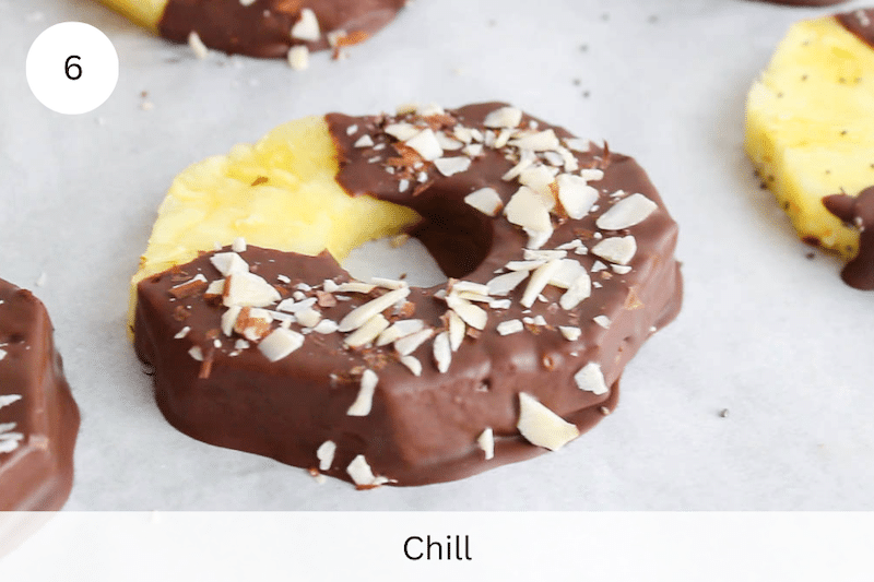 In process picture: chill until the chocolate sets.