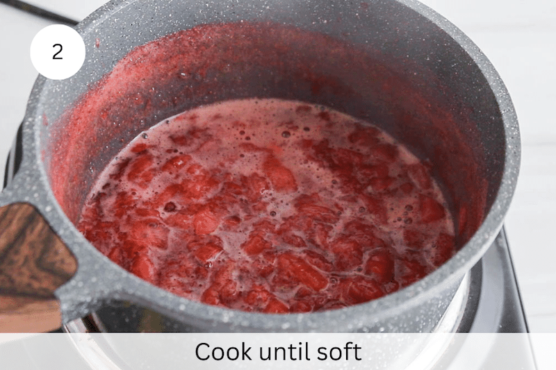 In process picture: cook until soft.