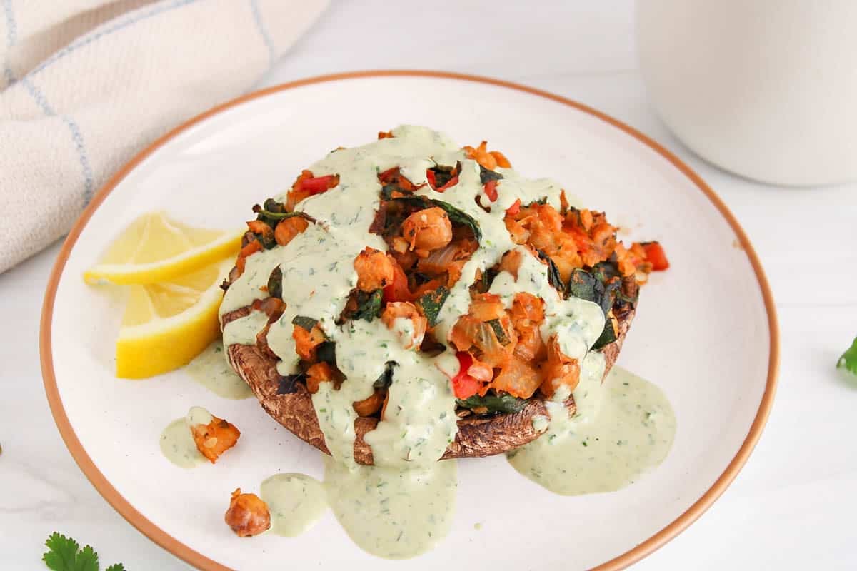 Vegan Stuffed Portobello Mushrooms (Veggie-Packed!) - Plant Based Jess