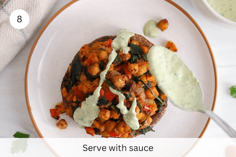 In process picture: serve with the sauce.