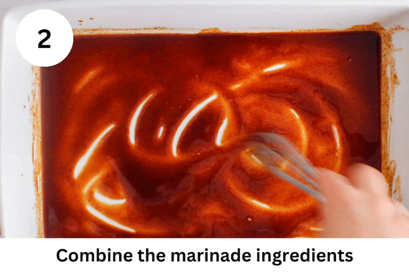 In process picture: combine the marinade ingredients.