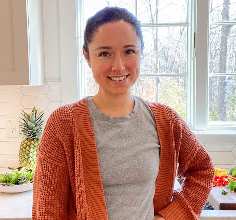 Jessica in her kitchen.